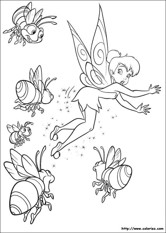 Coloriage Fee Clochette gratuit à imprimer liste 40 à 60