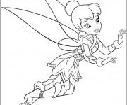 Coloriage Fee Clochette vole