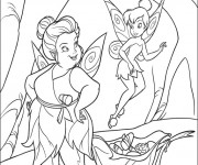 Coloriage La f&eacute;e Marie et Fee Clochette