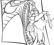 Coloriage Hercule combat le monstre