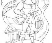 Coloriage et dessins gratuit Hercule en face du temple à imprimer