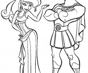 Coloriage et dessins gratuit Hercule et Megara disney à imprimer