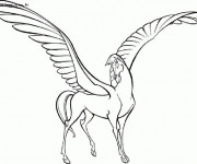 Coloriage Le cheval Pégace d'Hercule