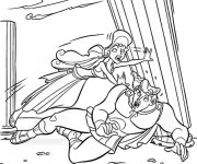 Coloriage Megara sauve Hercule