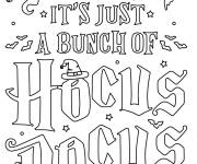 Coloriage Affiche de Hocus Pocus