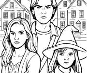 Coloriage Allison, Max et Dani de Hocus Pocus