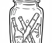 Coloriage Bocal d'ingr&eacute;dients de sorts Hocus Pocus