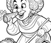 Coloriage Caricature des soeurs sandersons