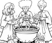 Coloriage Chaudron de Hocus Pocus 2