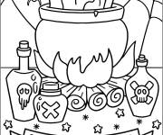 Coloriage Chaudron magique de Hocus Pocus
