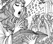 Coloriage Chorale dans film Hocus Pocus
