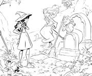 Coloriage Combat final contre la sorci&egrave;re Sanderson