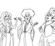 Coloriage Film Hocus pocus 2 en noir et blanc
