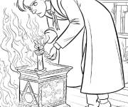 Coloriage horreur &agrave; la lueur des bougies