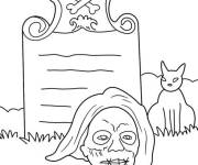 Coloriage La tombe de Billy de Hocus Pocus