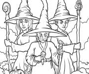 Coloriage Le trio des s&oelig;urs Sanderson