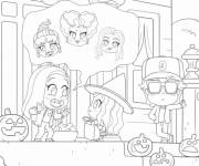 Coloriage Les aventures des sorci&egrave;res de Hocus Pocus style cartoon