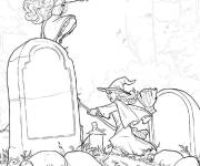 Coloriage Les sorci&egrave;res en bataille