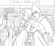 Coloriage Les sorci&egrave;res prennent une photo