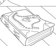 Coloriage Livre de sorts sur &eacute;tag&egrave;re de Hocus Pocus