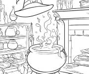 Coloriage Maison de sorci&egrave;res