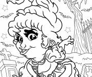 Coloriage Mary Sanderson au cimeti&egrave;re de dessin anim&eacute;