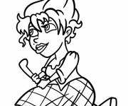 Coloriage Mary Sanderson volant