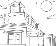 Coloriage et dessins gratuit Palais des soeurs sanderson à imprimer