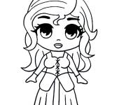 Coloriage et dessins gratuit Petite Sarah Sanderson chibi à imprimer