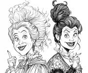 Coloriage Sarah et Winifred Sanderson