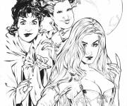 Coloriage Sarah, Mary et Winifred Sanderson de Hocus Pocus