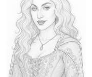 Coloriage Sarah Sanderson dessin&eacute; au crayon