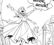 Coloriage Sarah sanderson s&egrave;me le chaos