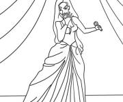 Coloriage Sarah sur sc&egrave;ne