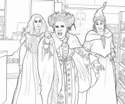 Coloriage Sc&egrave;ne r&eacute;aliste du film Hocus Pocus