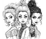 Coloriage Soeurs Sanderson ensemble