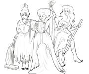 Coloriage Sorci&egrave;re de Hocus Pocus en vecteur