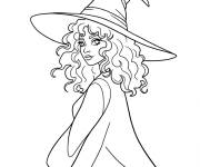 Coloriage sorci&egrave;re en chapeau de Hocus Pocus