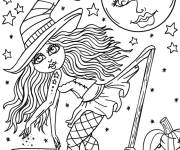 Coloriage sorci&egrave;re exp&eacute;riment&eacute;e de Hocus Pocus