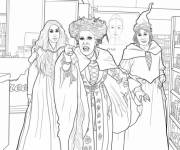 Coloriage Sorci&egrave;res de Hocus Pocus &agrave; la librairie