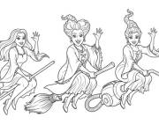 Coloriage Sorci&egrave;res de Hocus Pocus sur baie