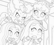 Coloriage Tous les sorci&egrave;res de Hocus Pocus petite section