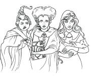 Coloriage Trois sorci&egrave;res de Hocus pocus 2