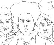 Coloriage Trois sorci&egrave;res droles de Hocus pocus