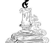 Coloriage Veill&eacute;e de la flamme noire