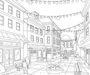 Coloriage Ville de Hocus Pocus
