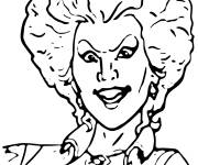 Coloriage Visage de sorci&egrave;re de Hocus Pocus