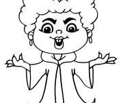 Coloriage et dessins gratuit Winifred Sanderson cartoon facile à imprimer