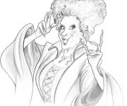 Coloriage Winifred Sanderson d&eacute;taill&eacute;