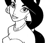 Coloriage et dessins gratuit Jasmine disney à imprimer